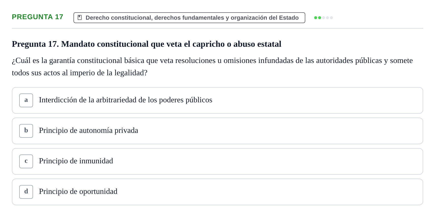 Enunciado: Pregunta 17