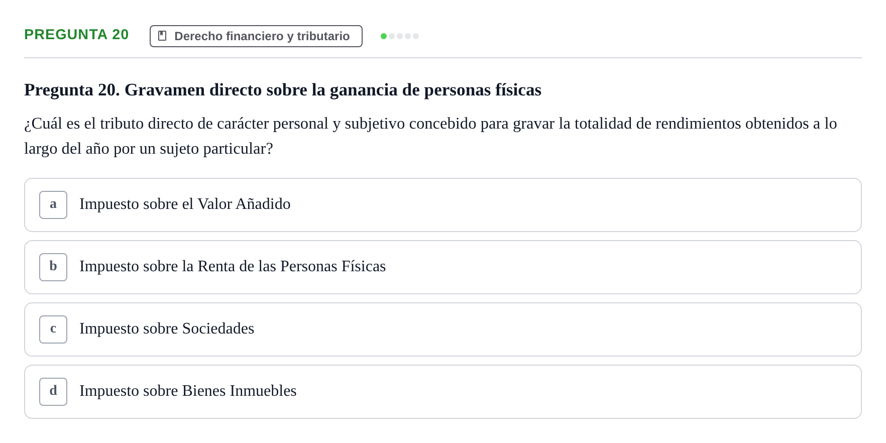 Enunciado: Pregunta 20
