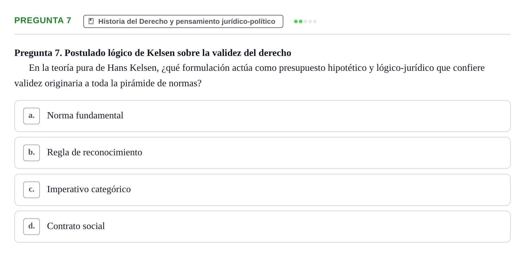 Enunciado: Pregunta 7