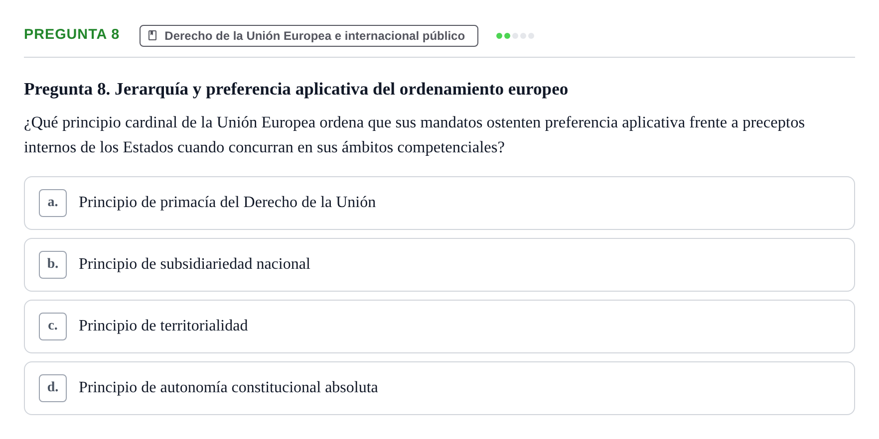 Enunciado: Pregunta 8