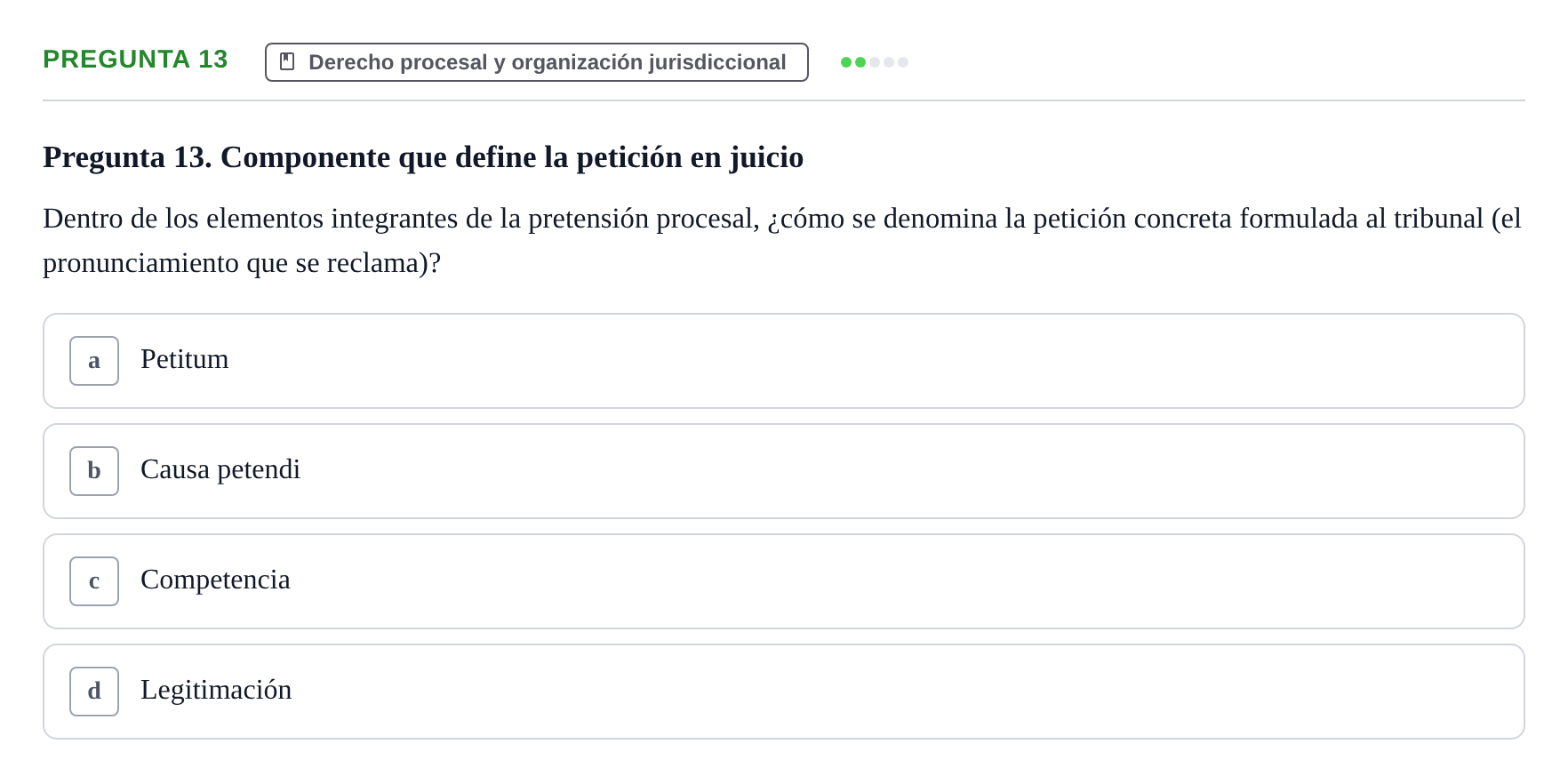 Enunciado: Pregunta 13