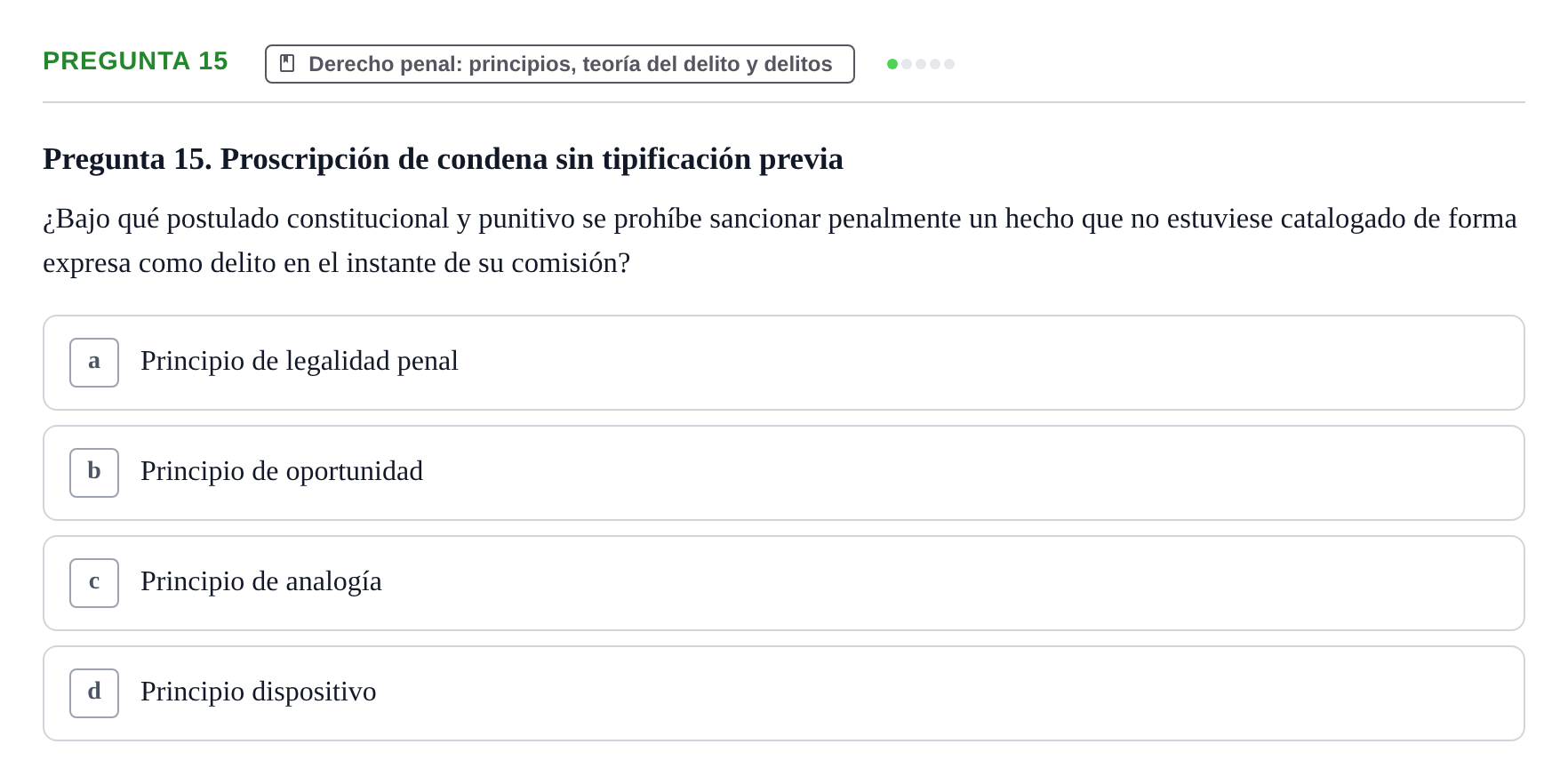 Enunciado: Pregunta 15