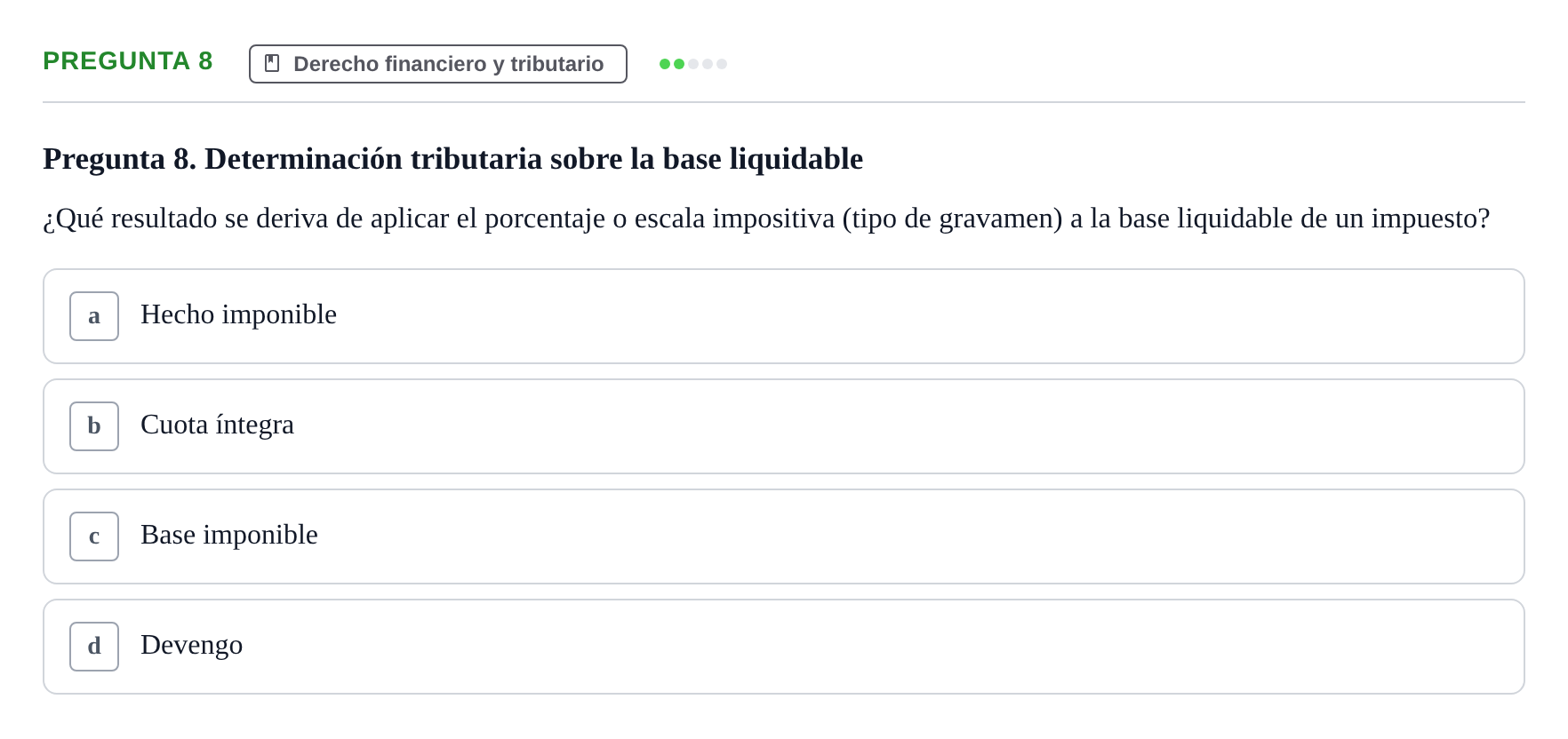 Enunciado: Pregunta 8