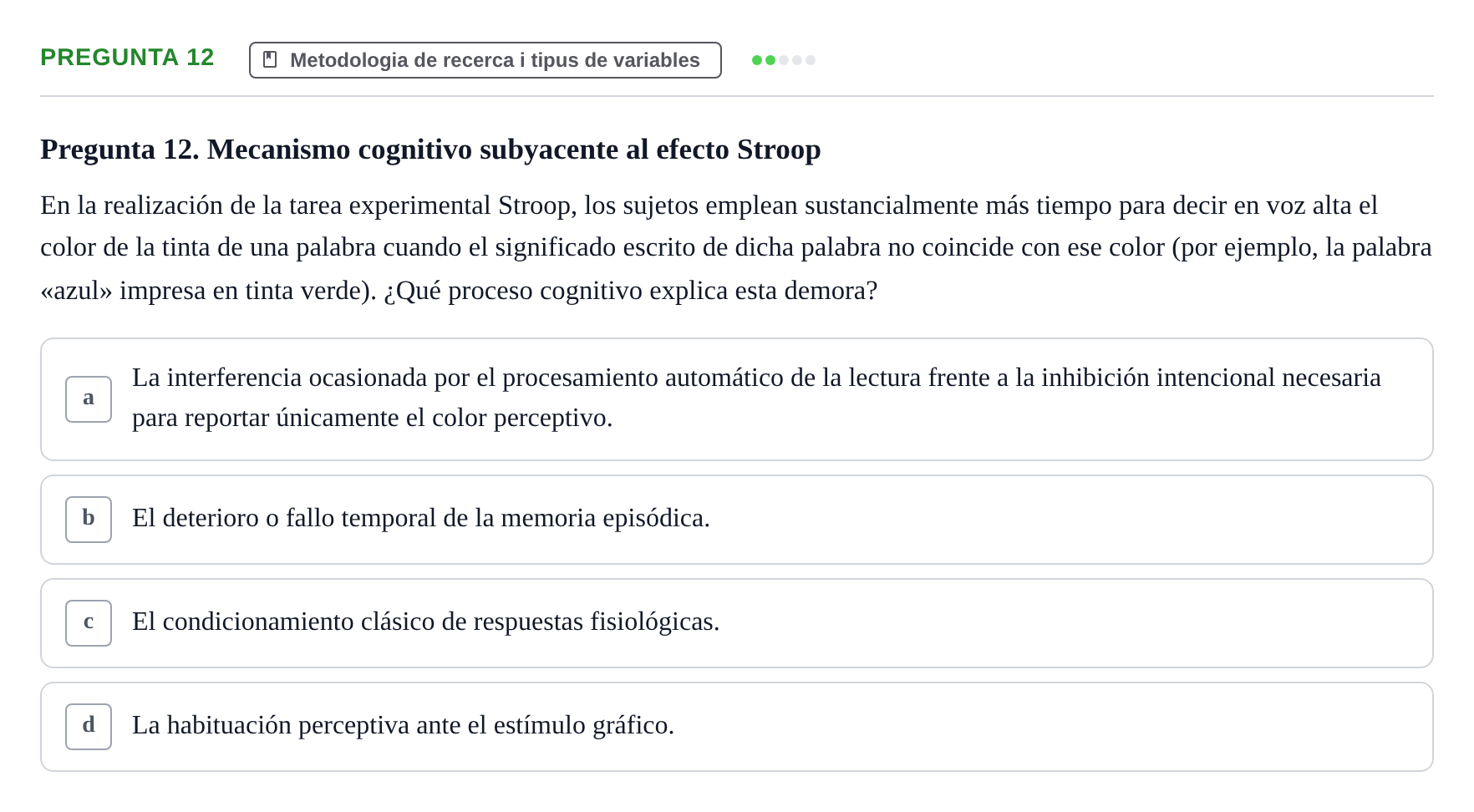 Enunciado: Pregunta 12