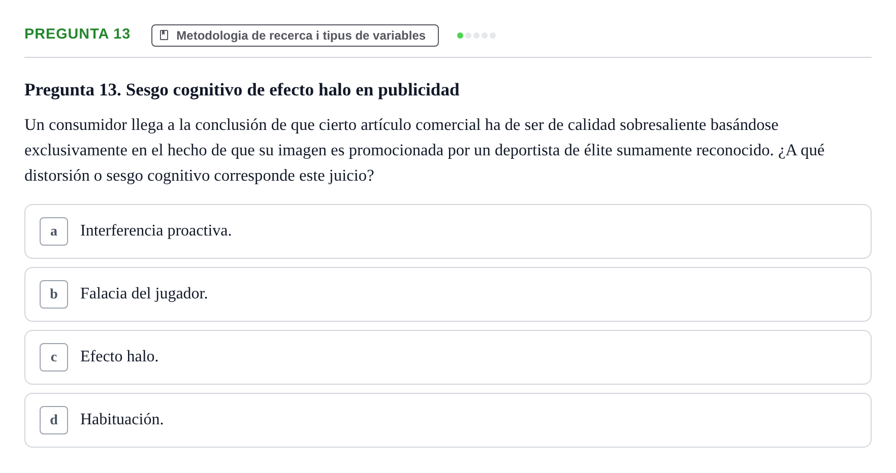Enunciado: Pregunta 13