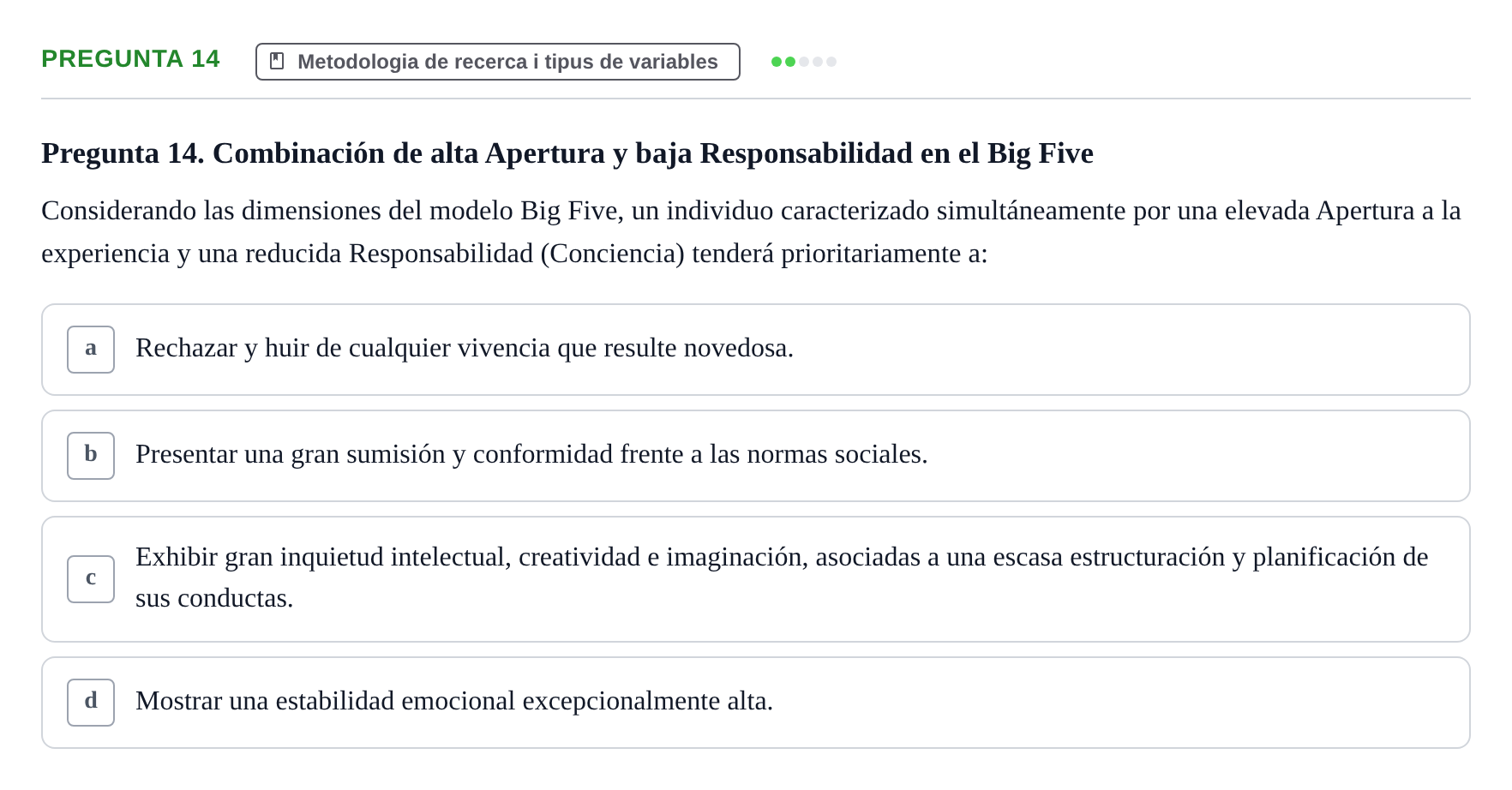 Enunciado: Pregunta 14