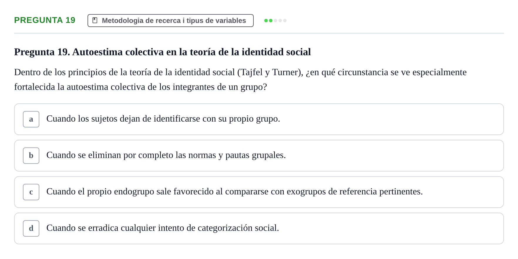Enunciado: Pregunta 19