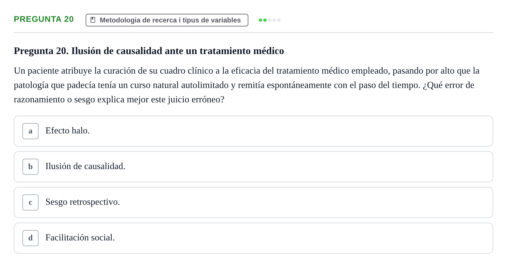 Enunciado: Pregunta 20