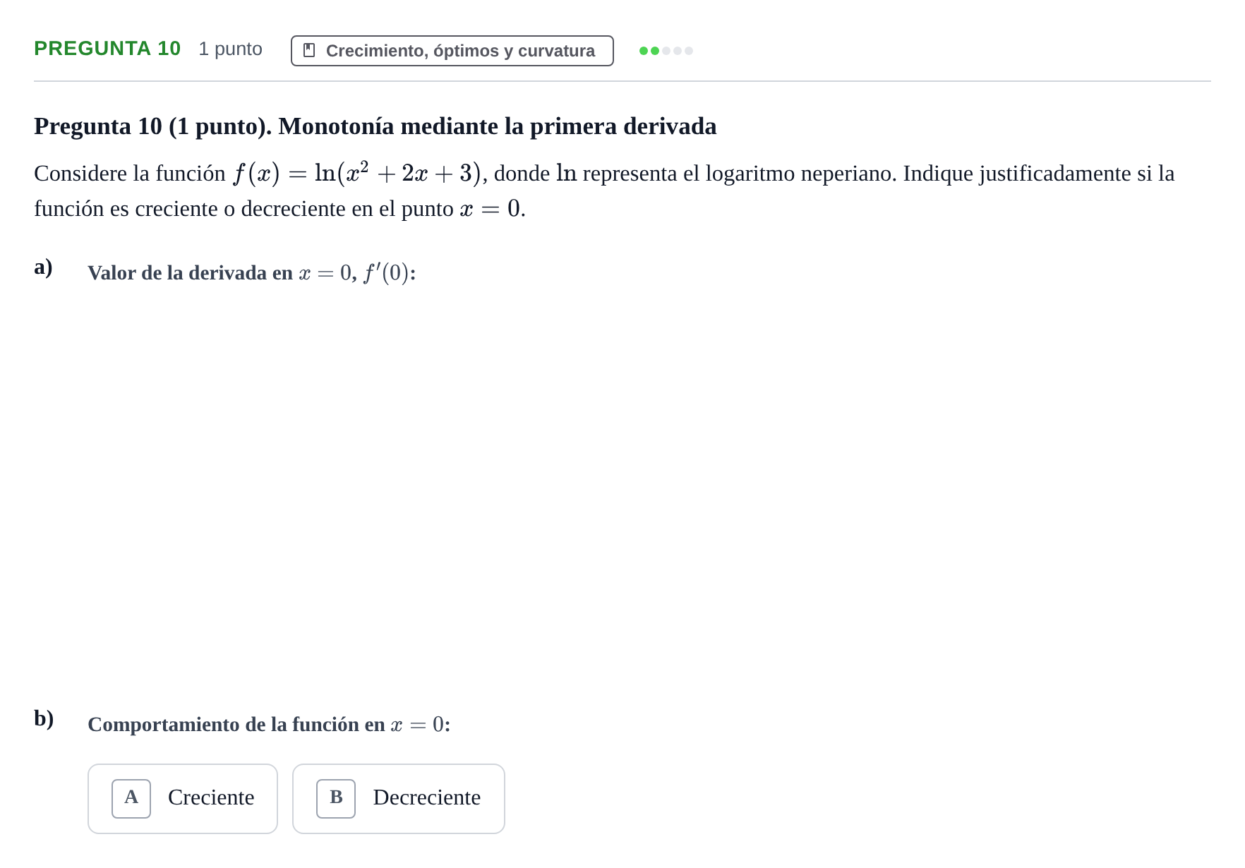 Enunciado: Pregunta 10 · Fundamentos de Matemáticas UOC Juny 2021