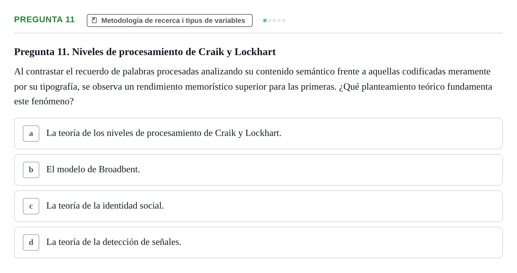 Enunciado: Pregunta 11