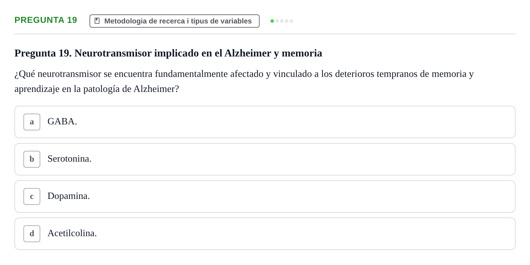 Enunciado: Pregunta 19