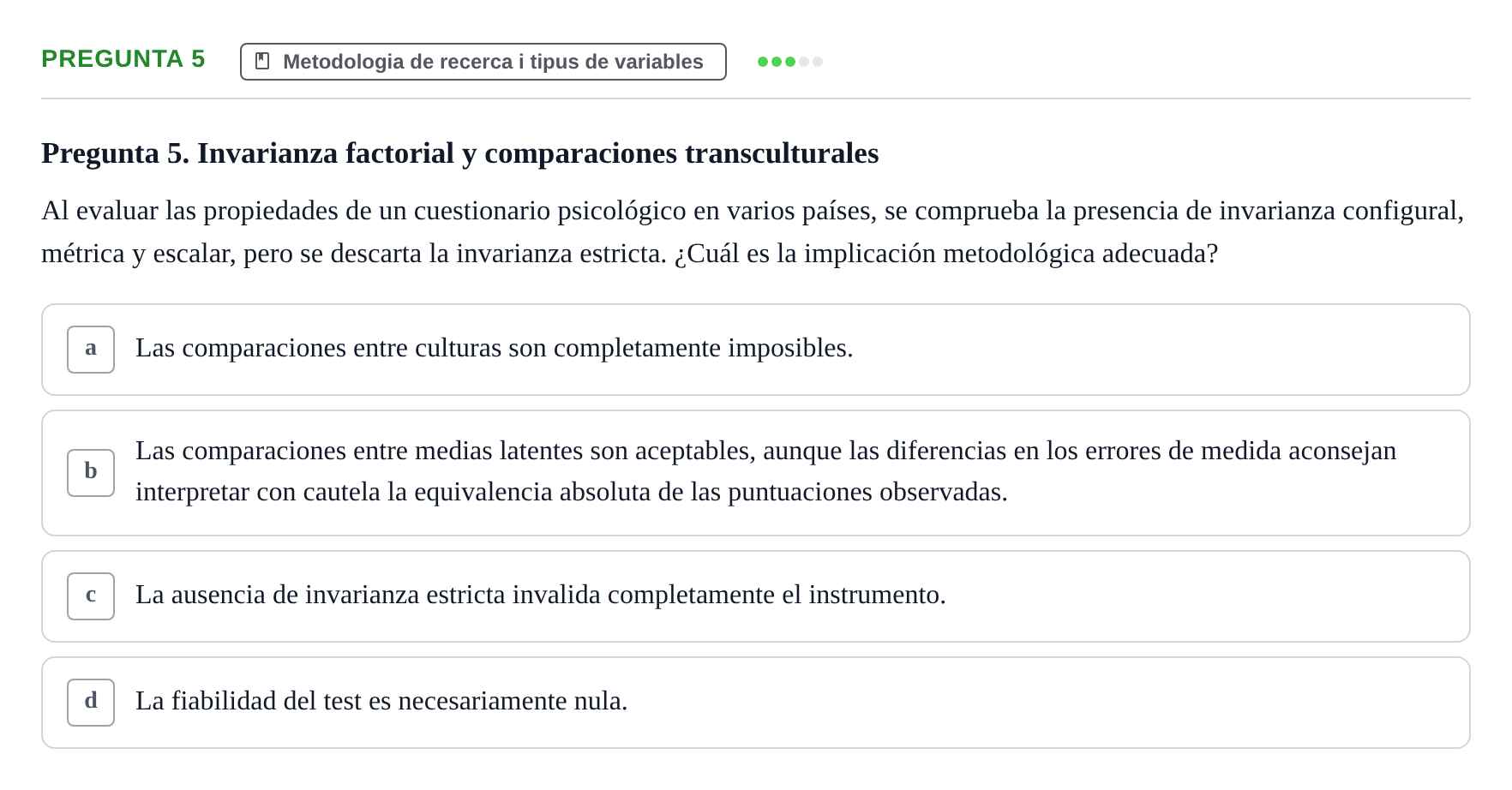 Enunciado: Pregunta 5