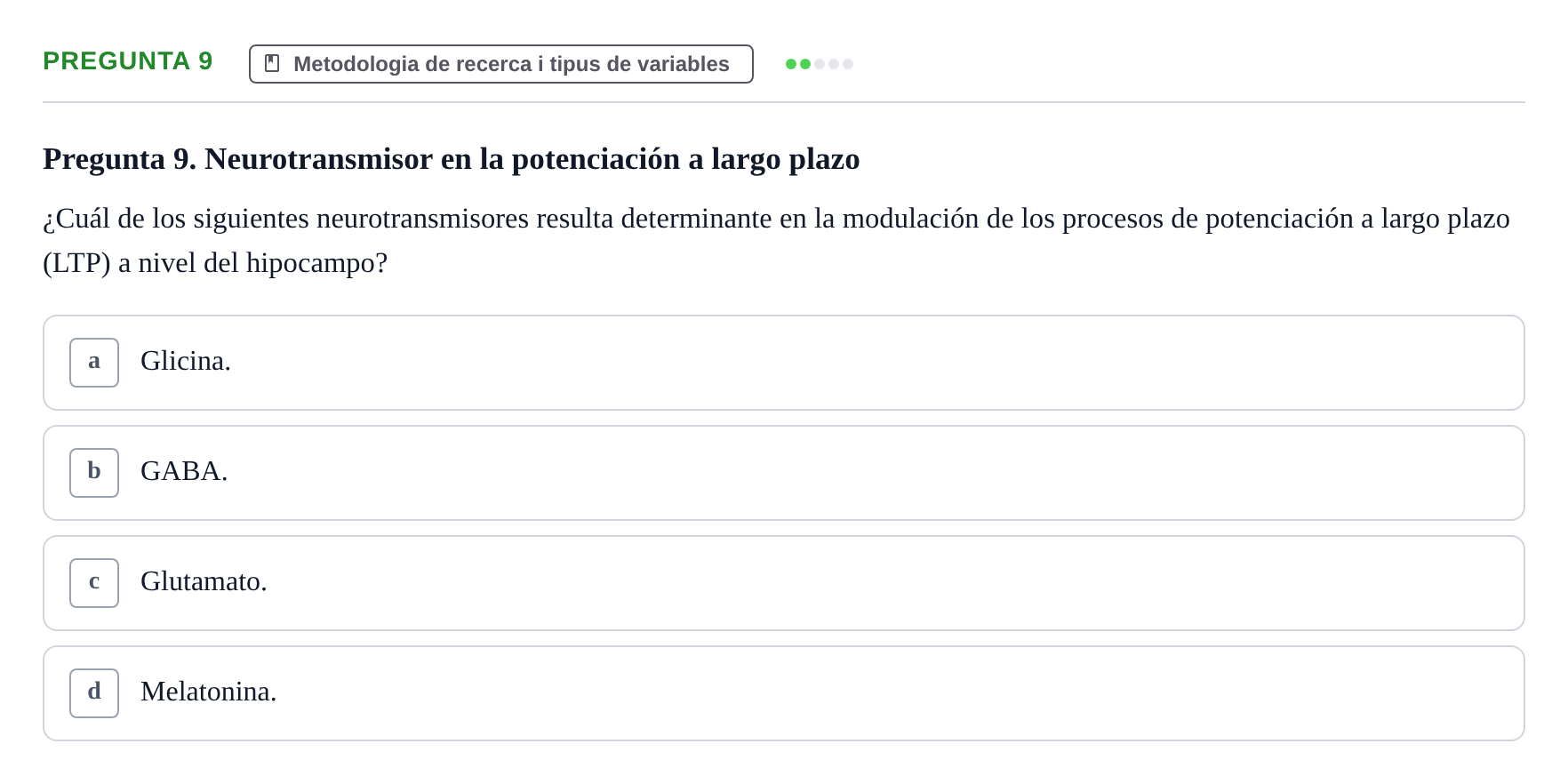 Enunciado: Pregunta 9