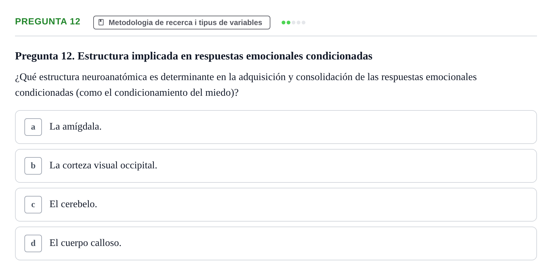 Enunciado: Pregunta 12