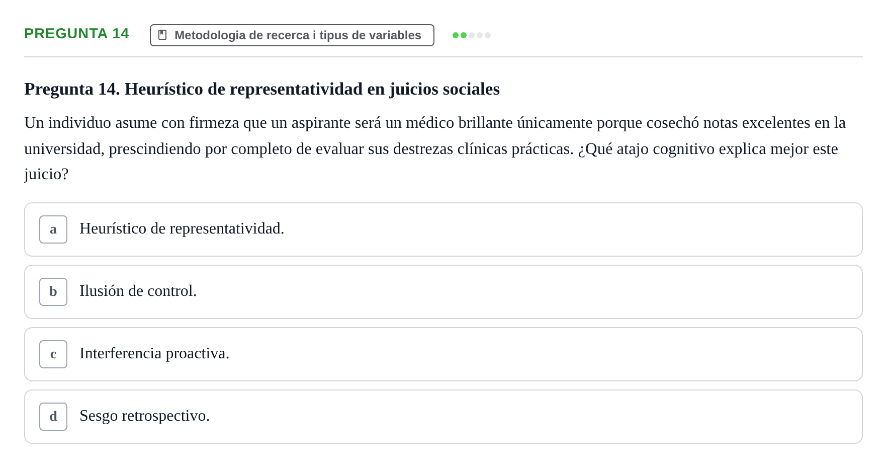 Enunciado: Pregunta 14