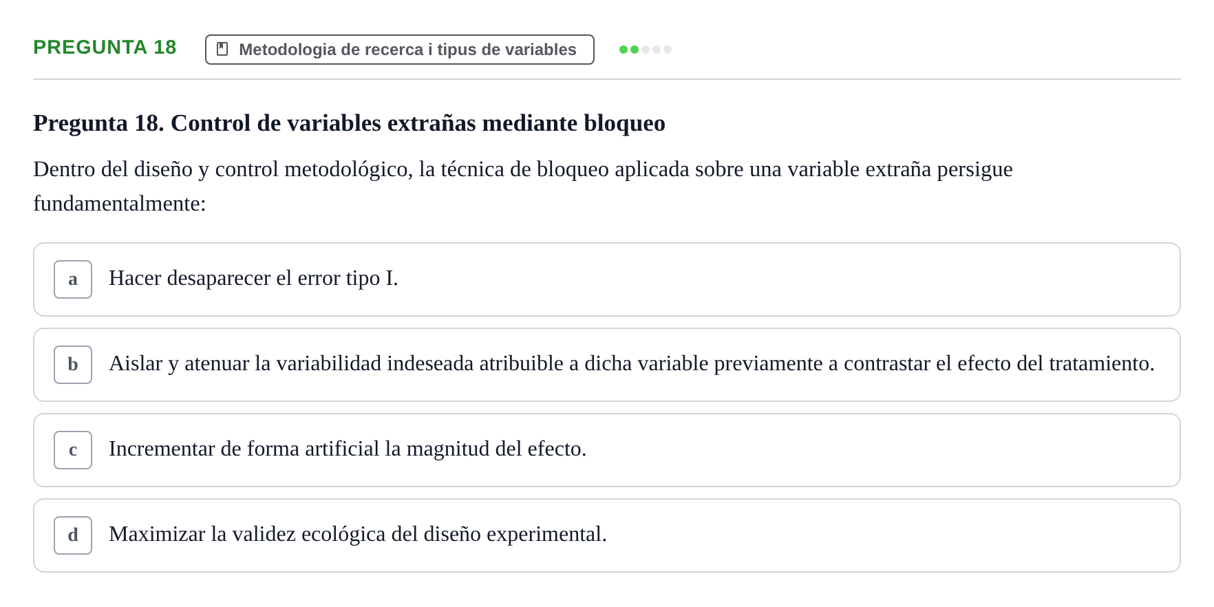 Enunciado: Pregunta 18