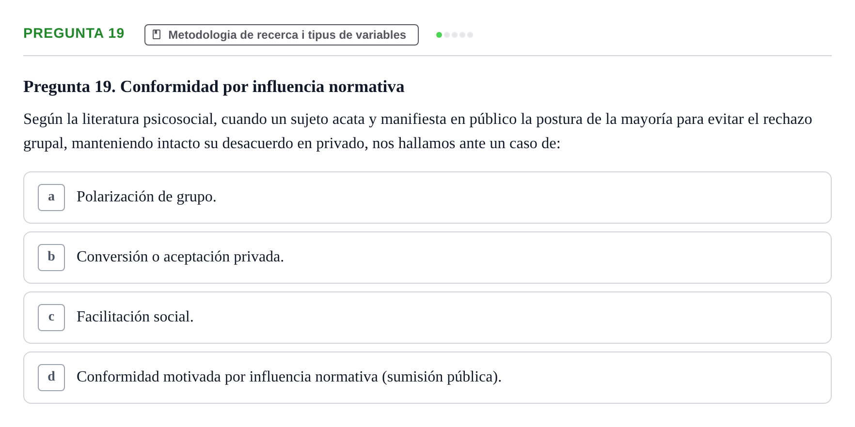 Enunciado: Pregunta 19