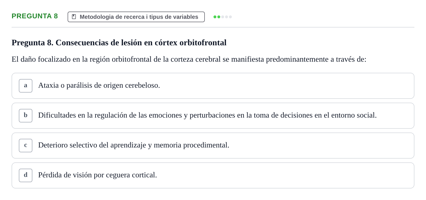 Enunciado: Pregunta 8