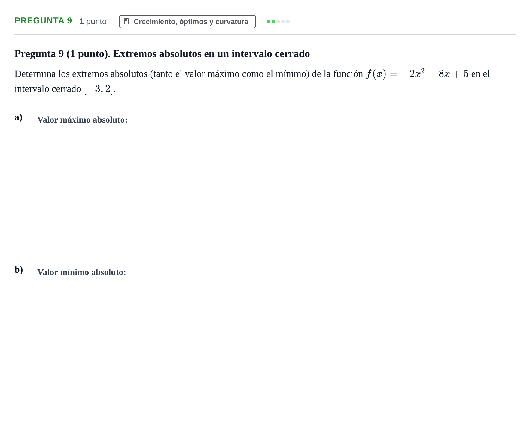 Enunciado: Pregunta 9 · Fundamentos de Matemáticas UOC Juny 2021