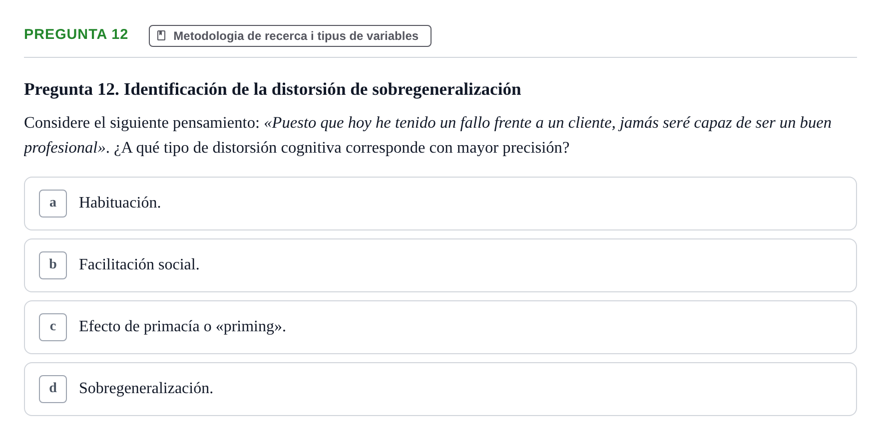Enunciado: Pregunta 12