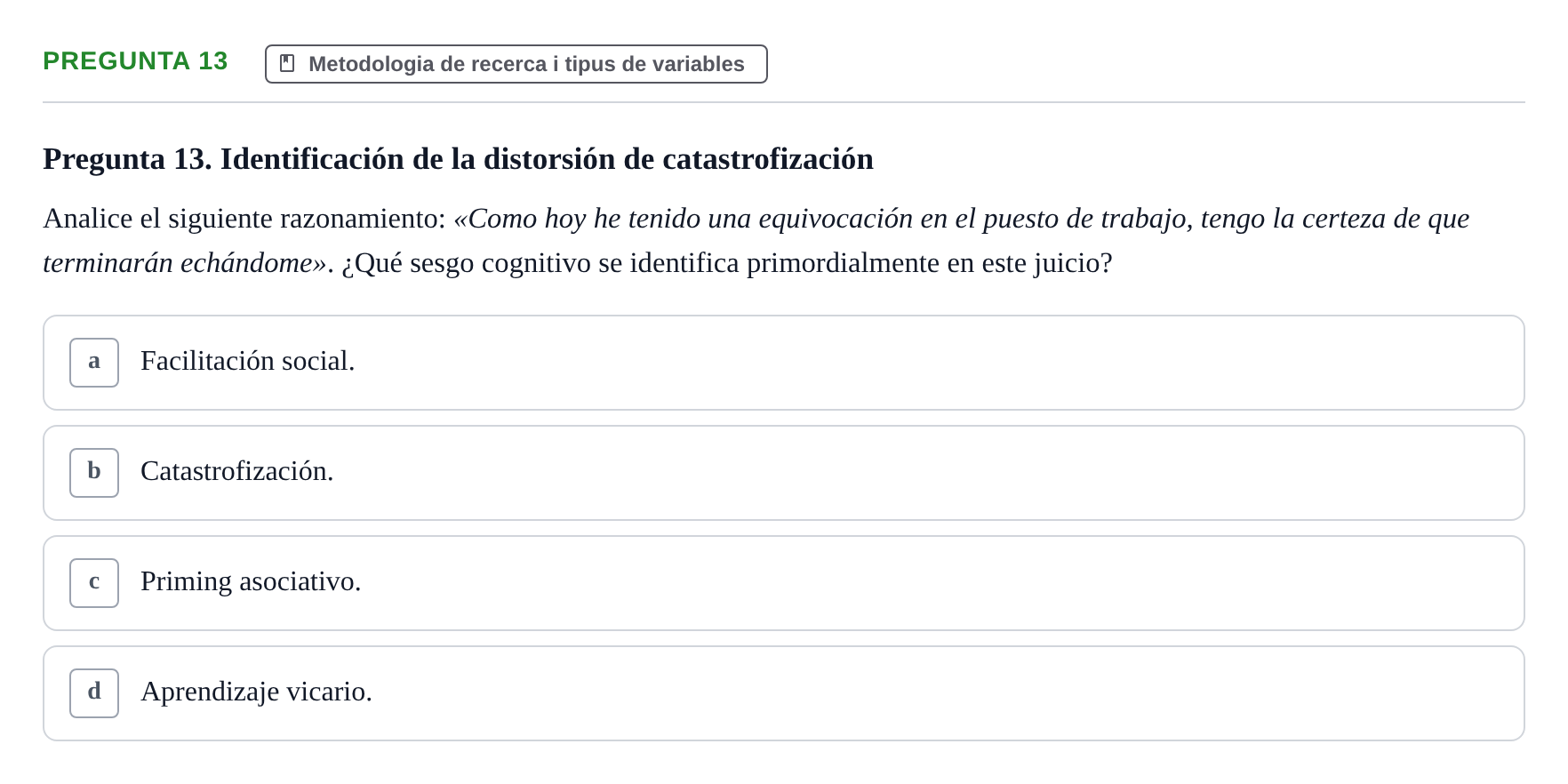 Enunciado: Pregunta 13