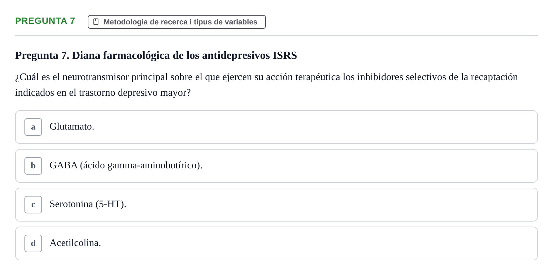 Enunciado: Pregunta 7