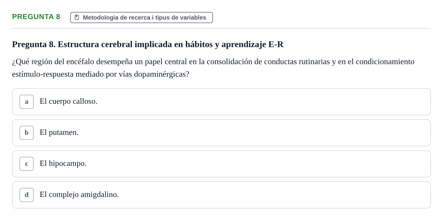 Enunciado: Pregunta 8