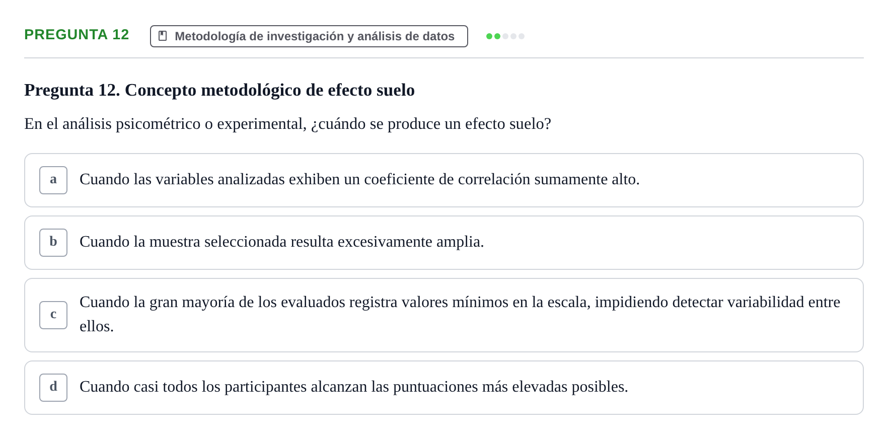 Enunciado: Pregunta 12