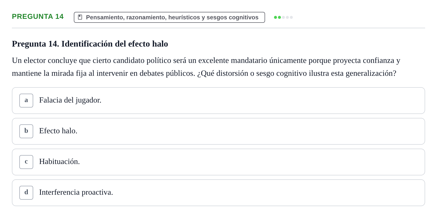 Enunciado: Pregunta 14