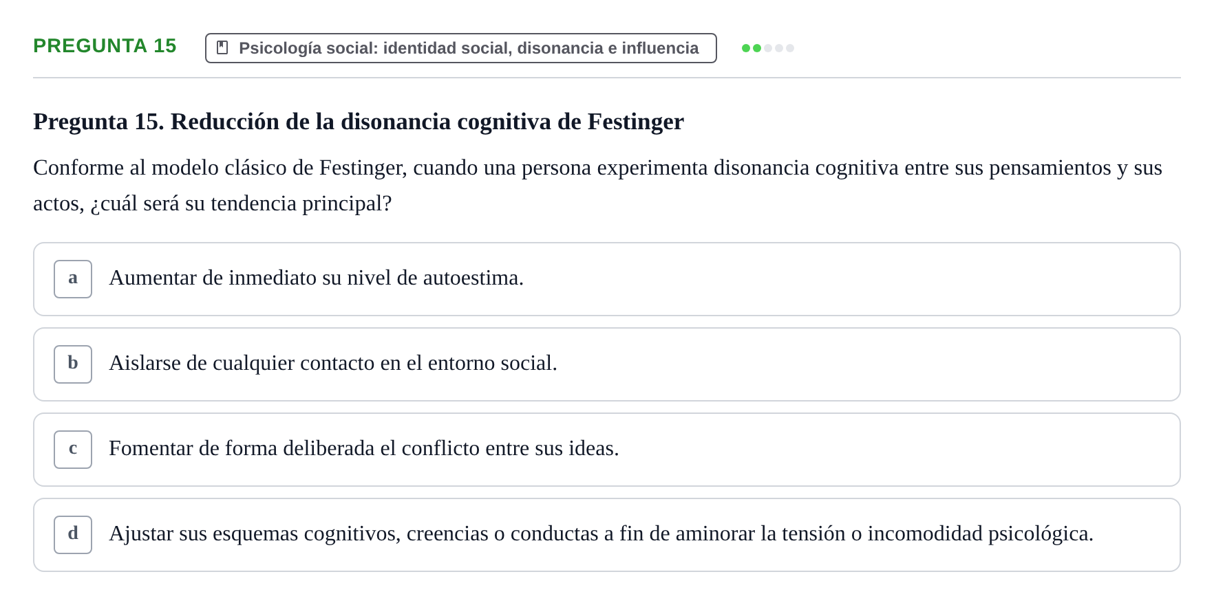 Enunciado: Pregunta 15