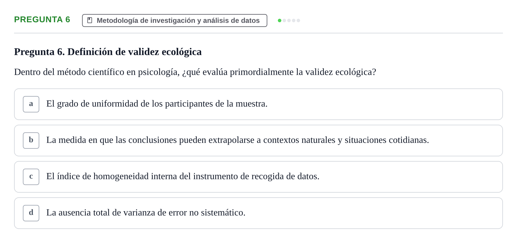 Enunciado: Pregunta 6