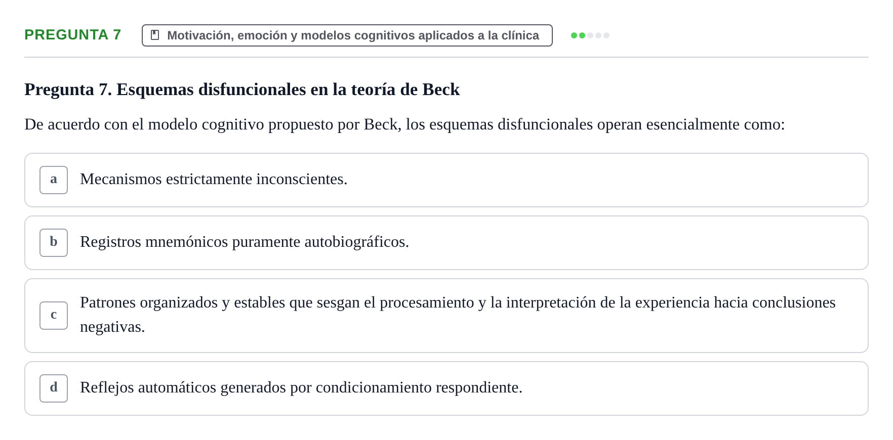 Enunciado: Pregunta 7