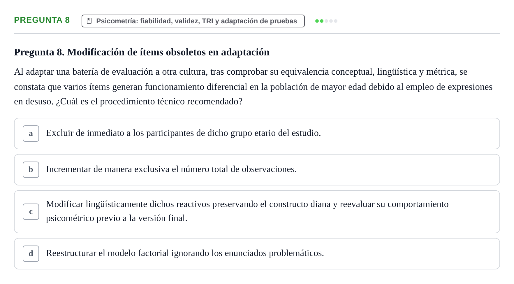 Enunciado: Pregunta 8