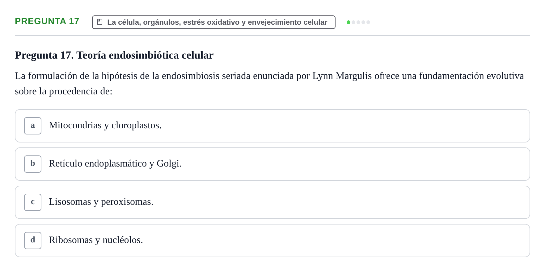 Enunciado: Pregunta 17