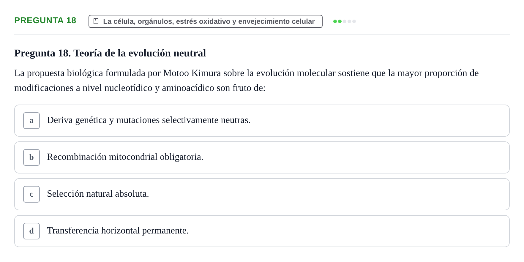 Enunciado: Pregunta 18