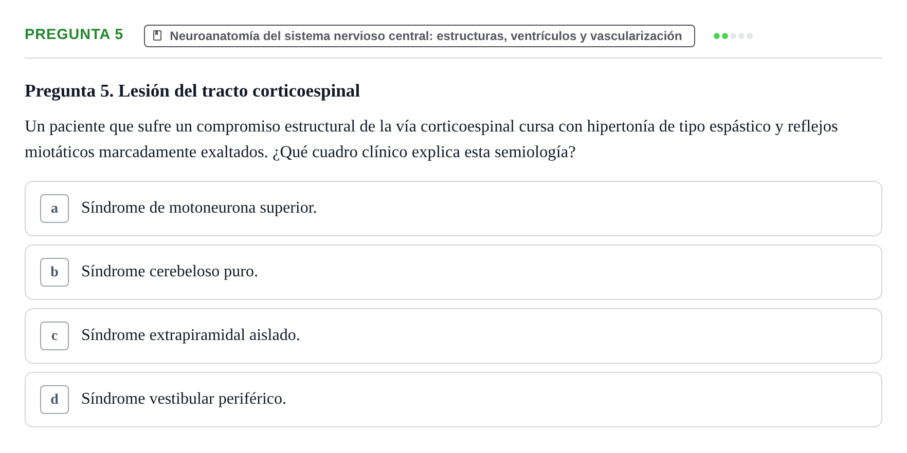 Enunciado: Pregunta 5