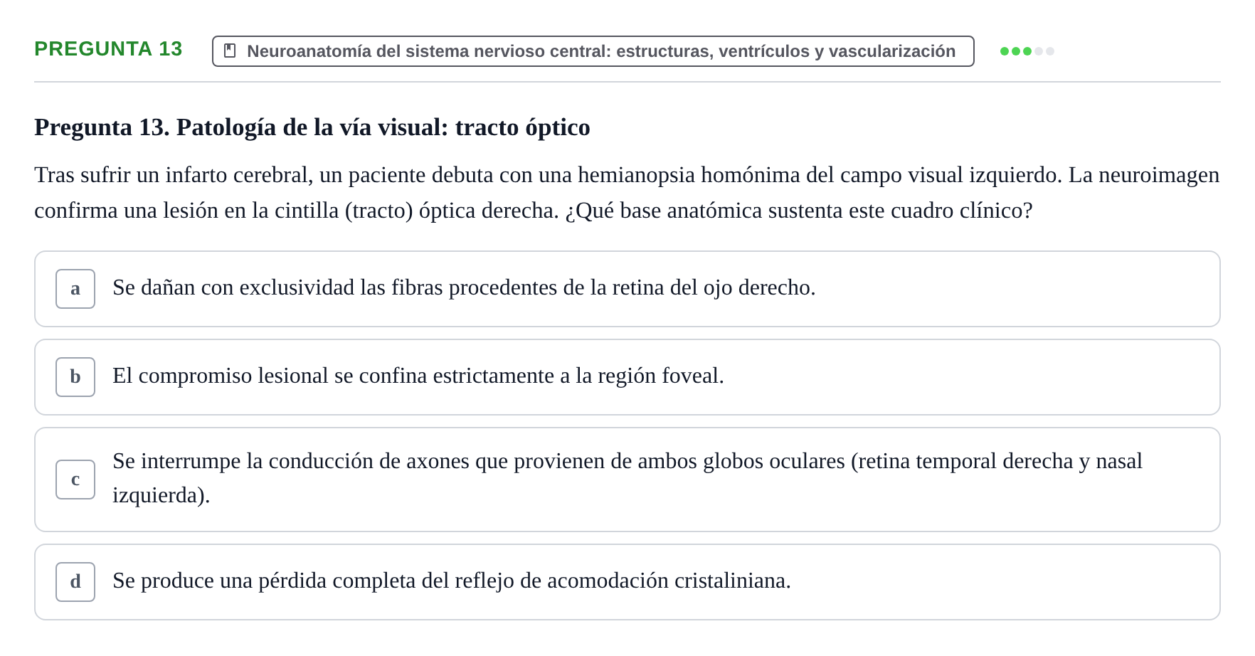 Enunciado: Pregunta 13
