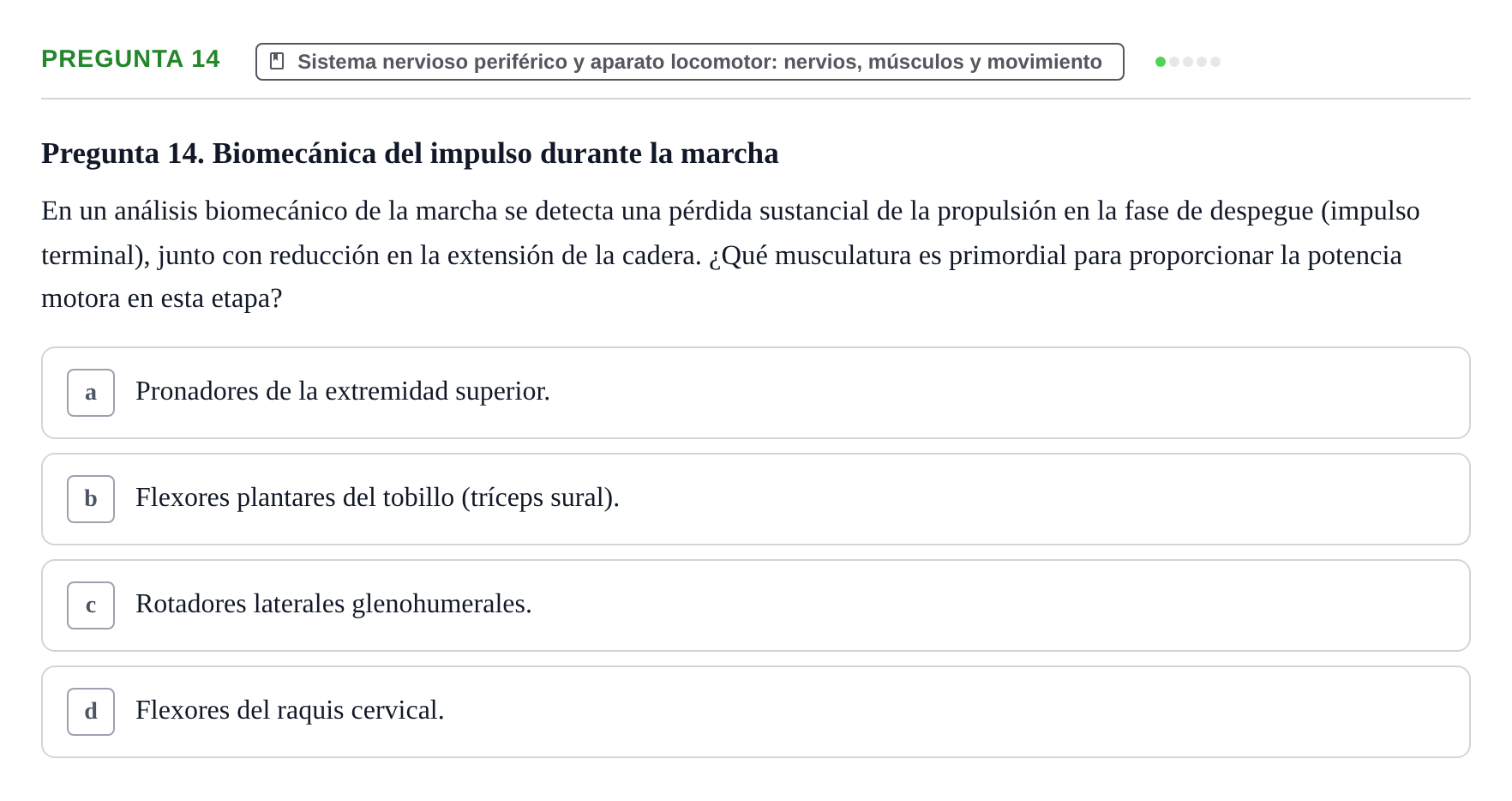Enunciado: Pregunta 14