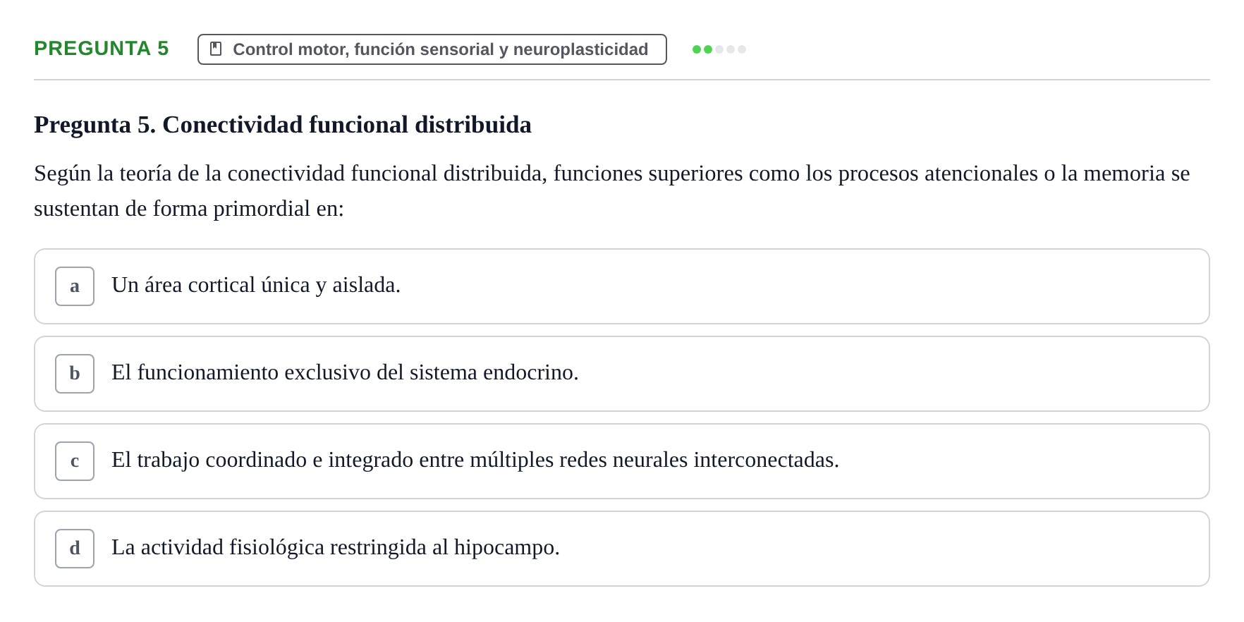 Enunciado: Pregunta 5