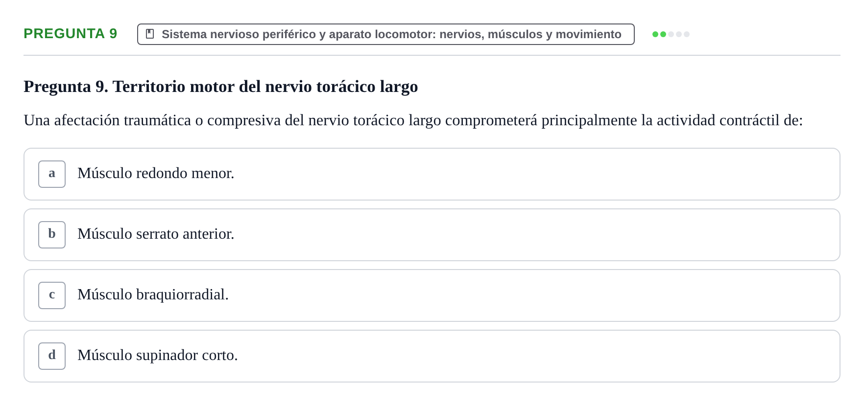 Enunciado: Pregunta 9