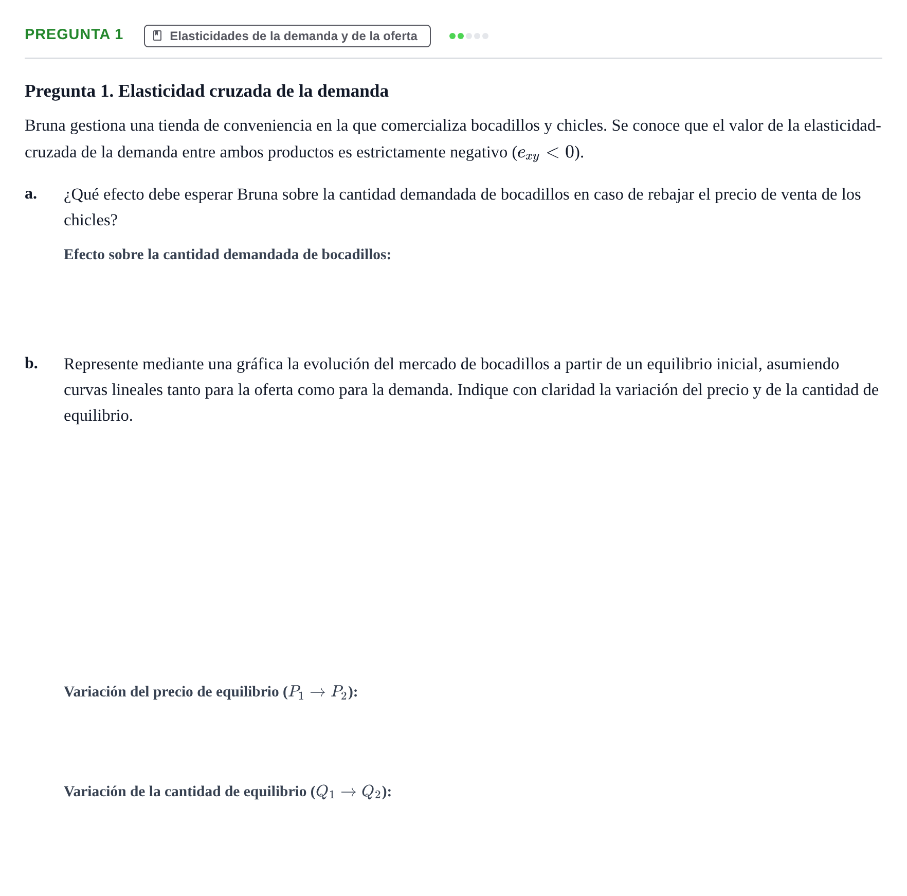 Enunciado: Pregunta 1 · Mercados y conducta UOC 2024