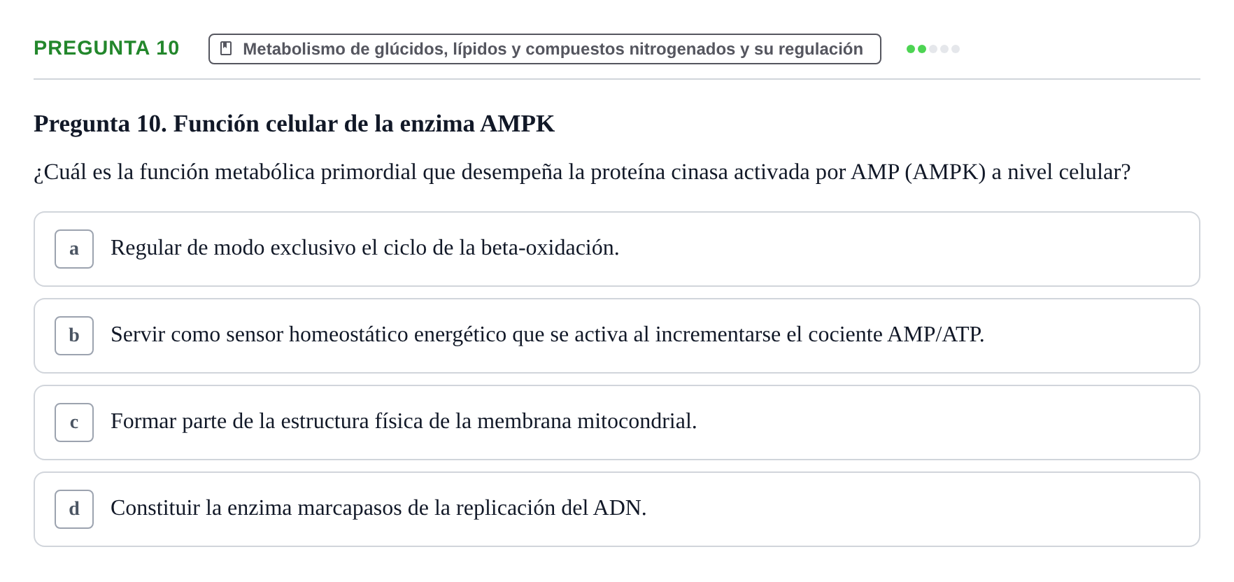 Enunciado: Pregunta 10