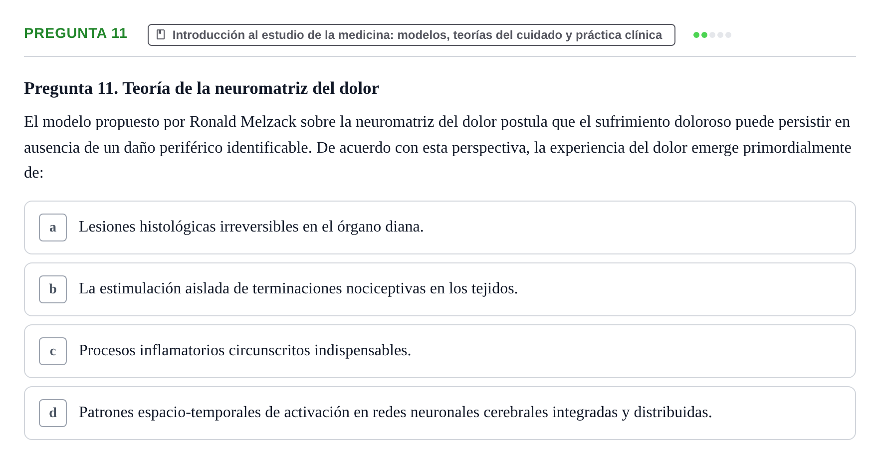 Enunciado: Pregunta 11