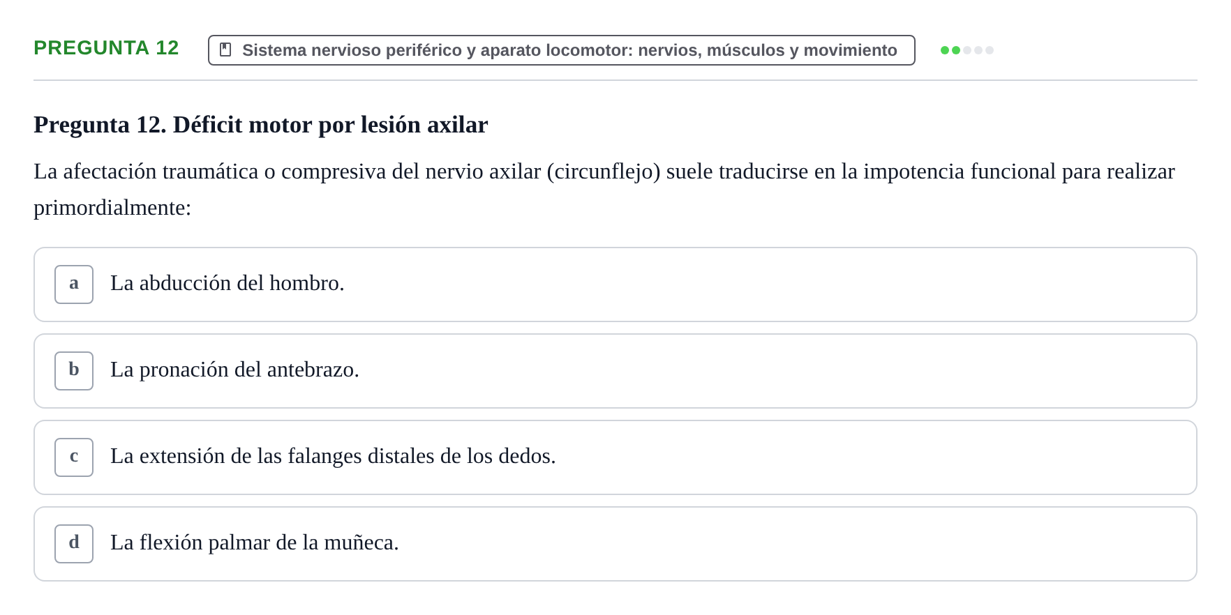 Enunciado: Pregunta 12