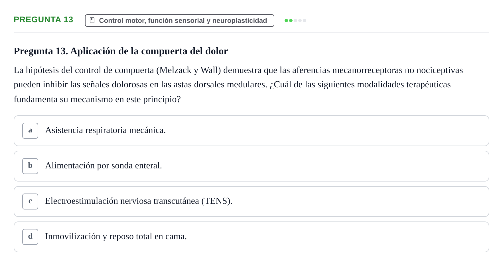 Enunciado: Pregunta 13