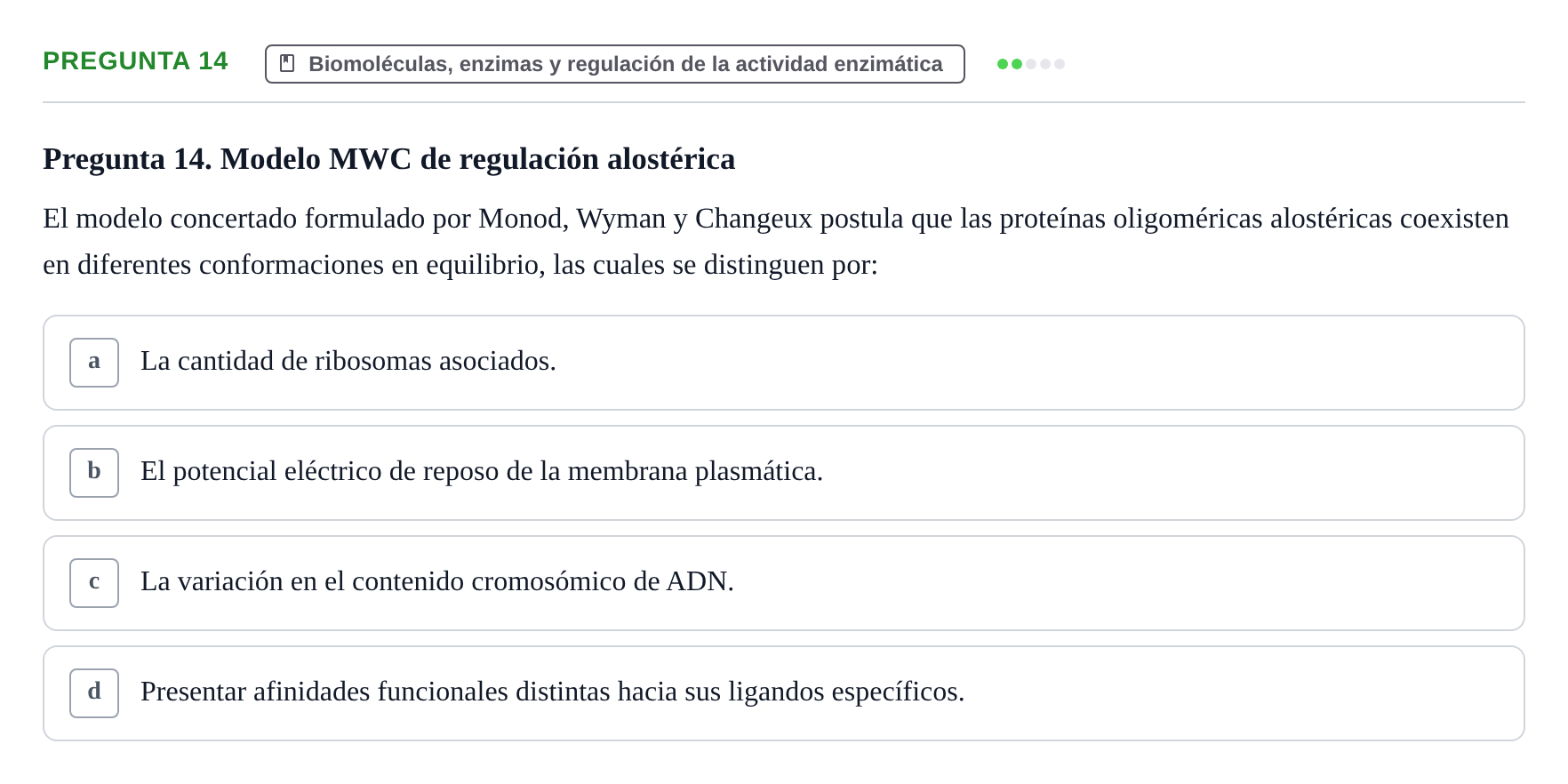 Enunciado: Pregunta 14