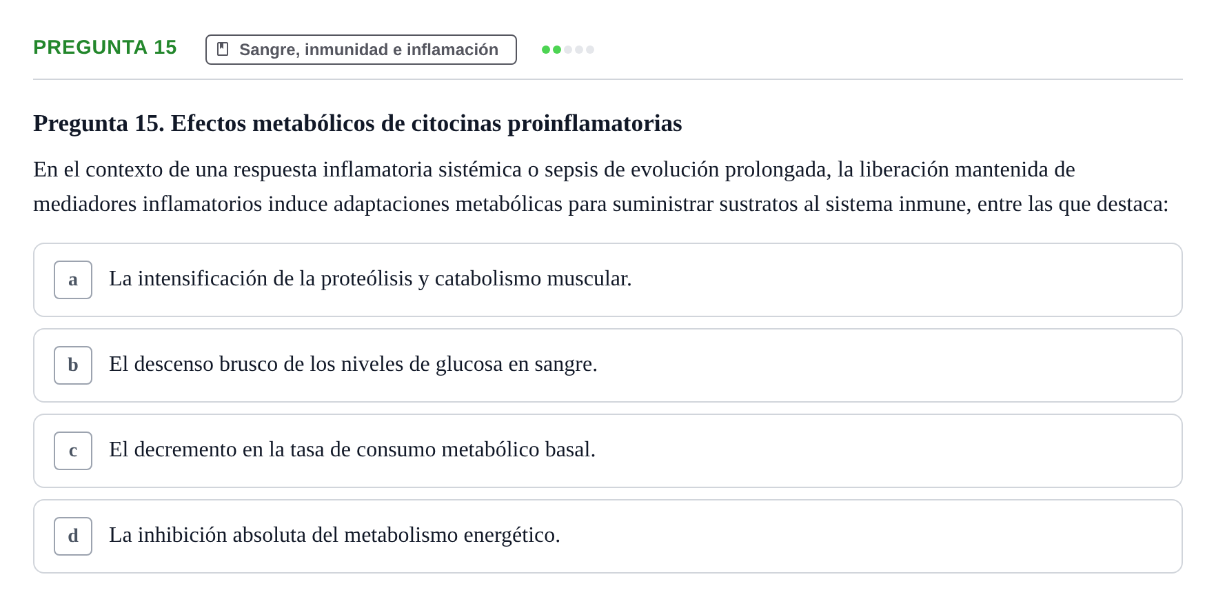 Enunciado: Pregunta 15