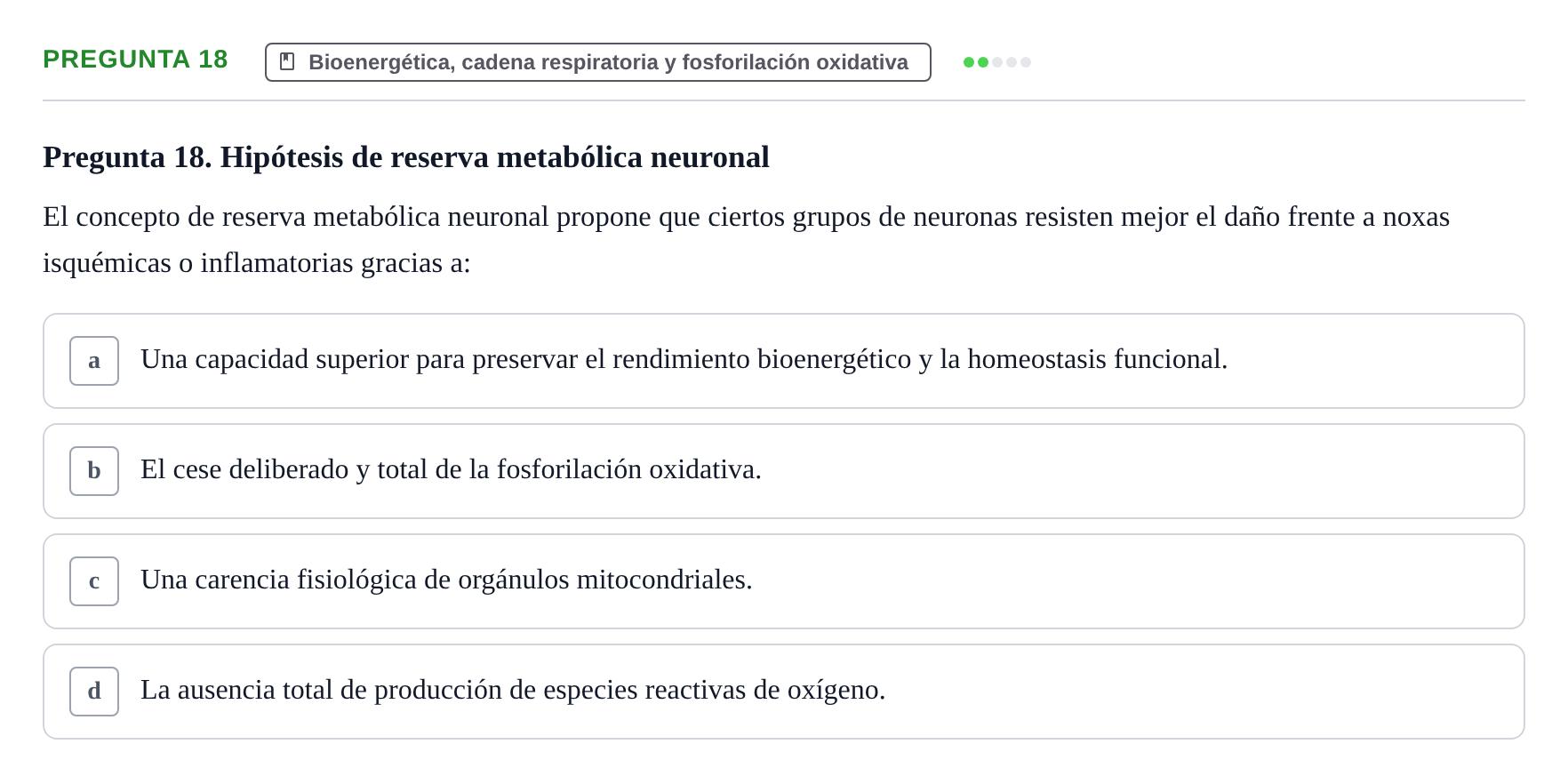 Enunciado: Pregunta 18