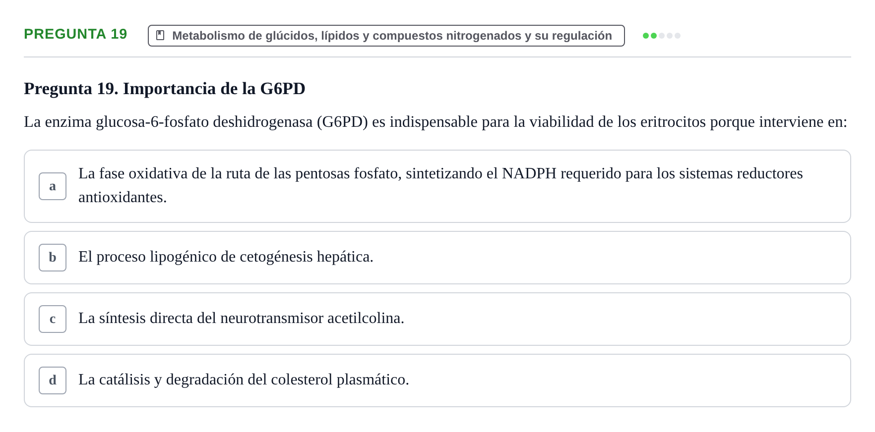 Enunciado: Pregunta 19