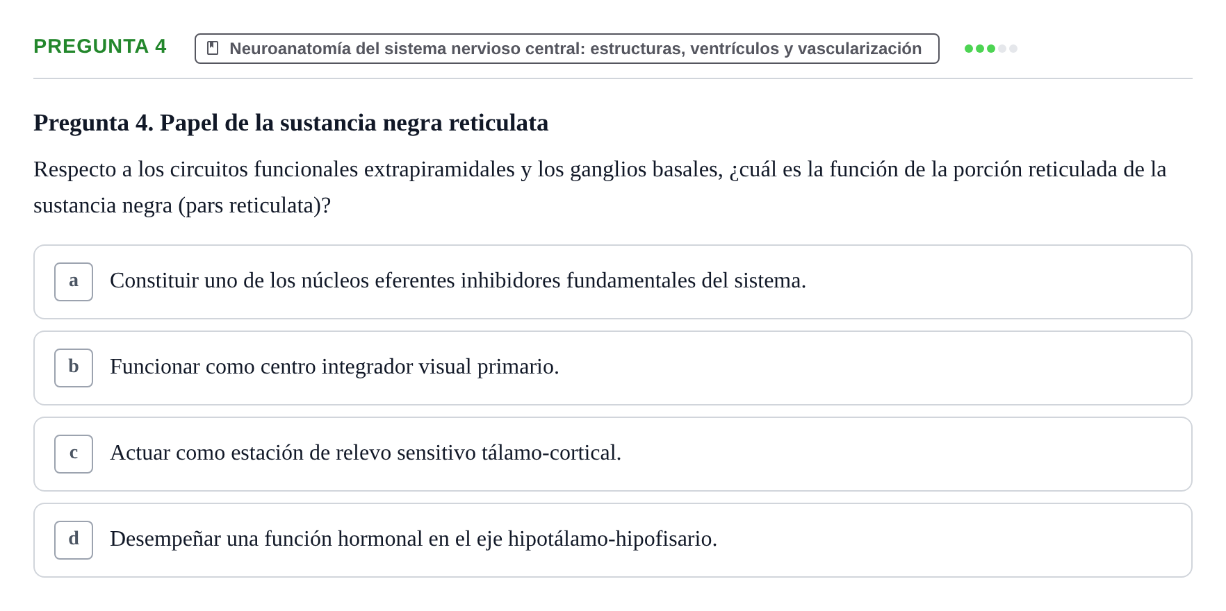 Enunciado: Pregunta 4